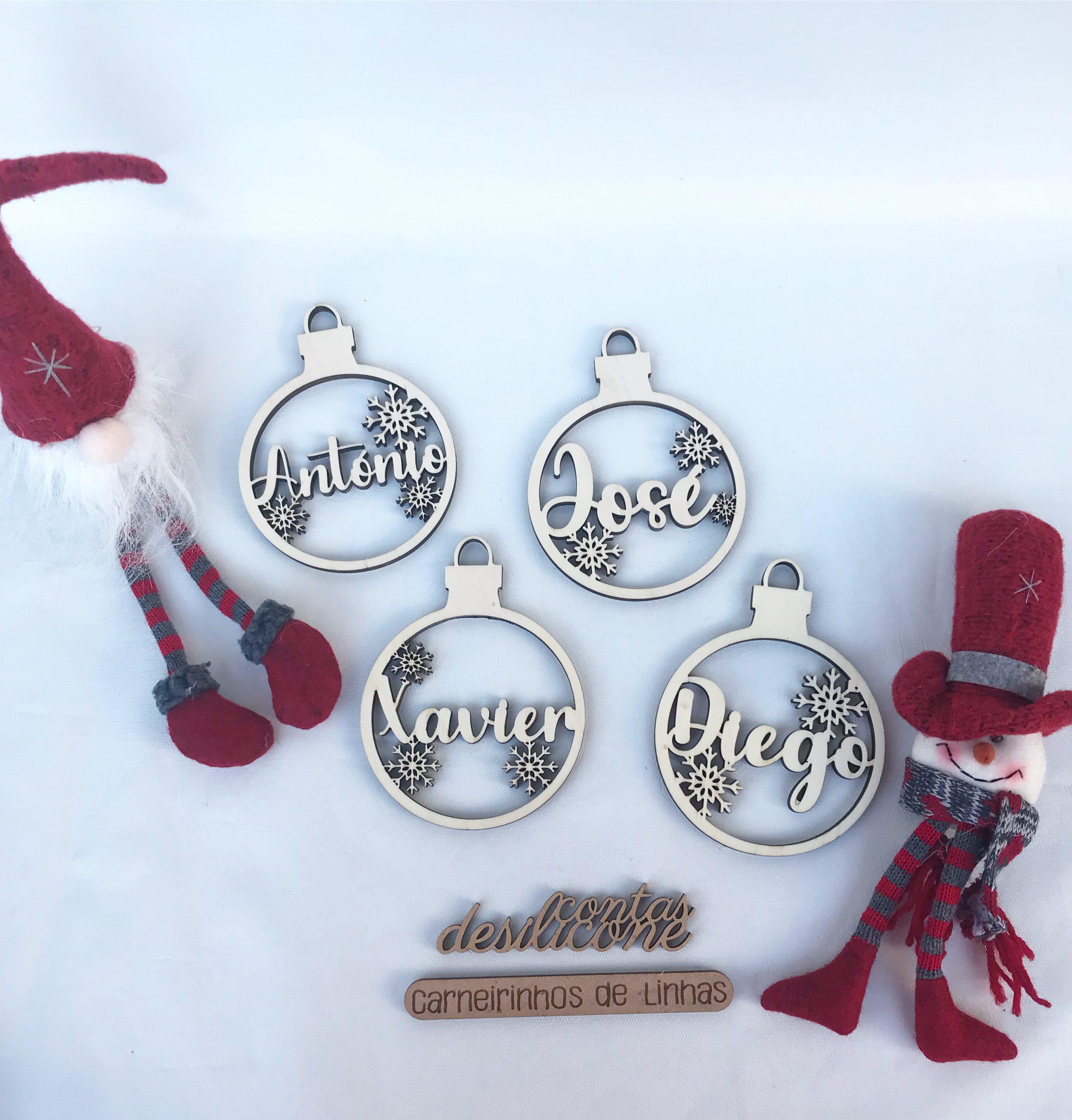 bola de natal 11 cm (1 nome)