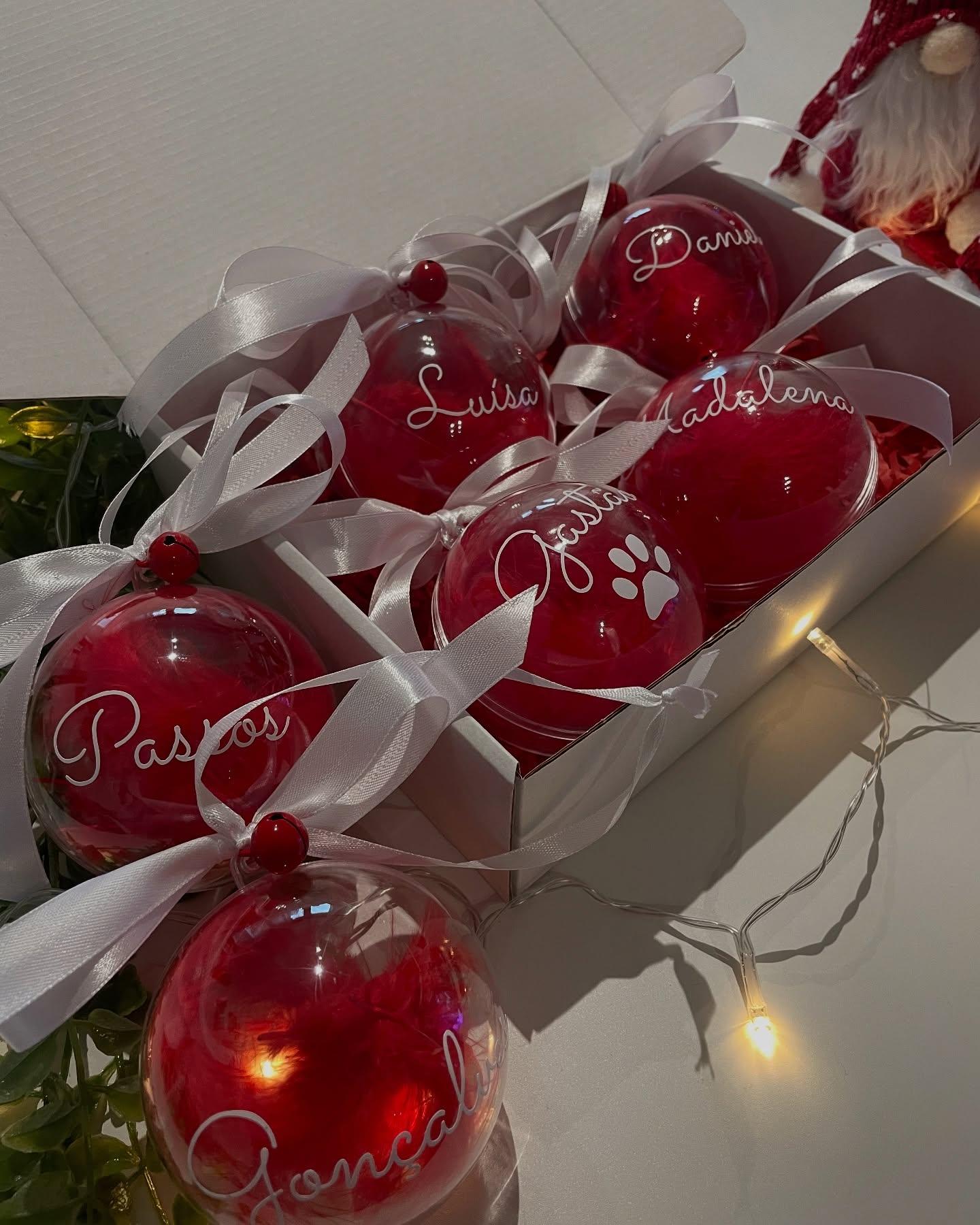 globo de natal 10 cm (personalizados)