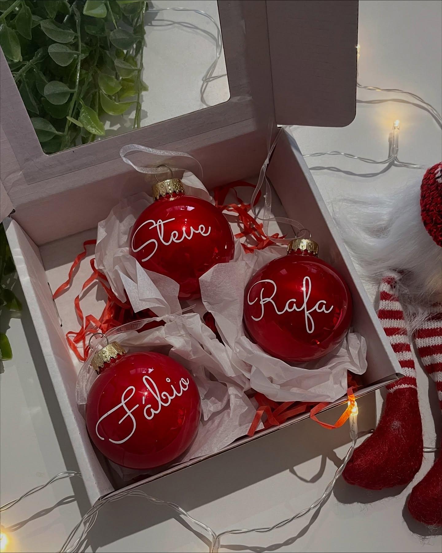globo de natal 10 cm (personalizados)