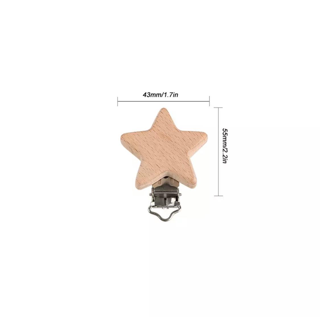 Prendedor madeira (estrela)
