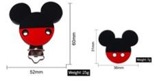 Prendedor silicone (mickey & minnie disney)